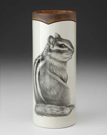 Chipmunk #3 Small Vase by Laura Zindel Design