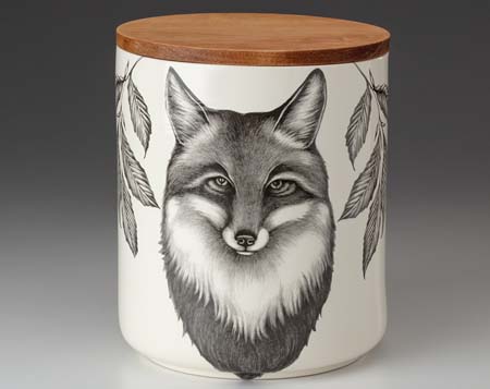 Fox Portrait Large Canister with Lid by Laura Zindel Design