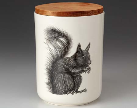 Squirrel Medium Canister with Lid by Laura Zindel Design