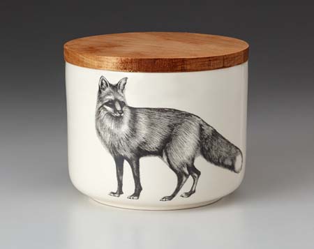 Red Fox Mini Canister with Lid by Laura Zindel Design