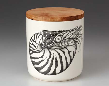 Nautilus Small Canister with Lid by Laura Zindel Design