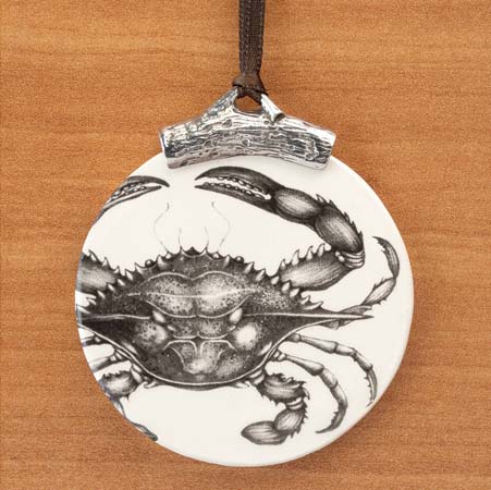 Blue Crab Ornament by Laura Zindel Design