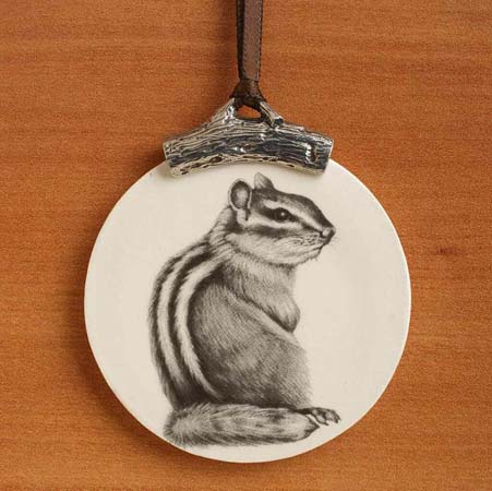 Chipmunk #3 Ornament by Laura Zindel Design