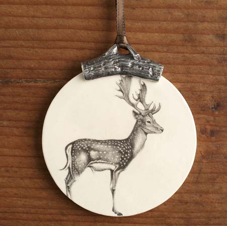 Fallow Buck Ornament by Laura Zindel Design