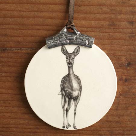 Fallow Doe Ornament by Laura Zindel Design