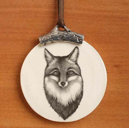 Fox Portrait Ornament by Laura Zindel Design