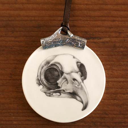 Owl Skull Ornament by Laura Zindel Design