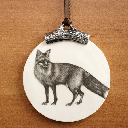 Red Fox Ornament by Laura Zindel Design