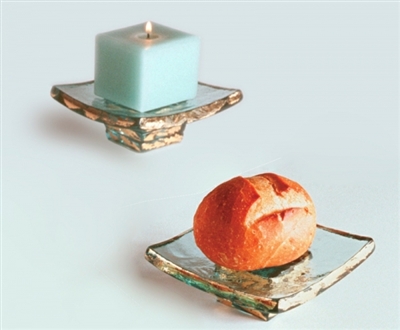 5" x 5" Square Truffle Stand by Annieglass