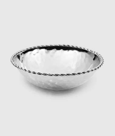 Paloma Round Bowl with Braided Wire 9" D by Mary Jurek Design