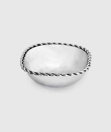Paloma Square Bowl with Braided Wire 5.5" by Mary Jurek Design