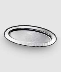 Paloma Oval Tray with Braided Wire 18.5" by Mary Jurek Design