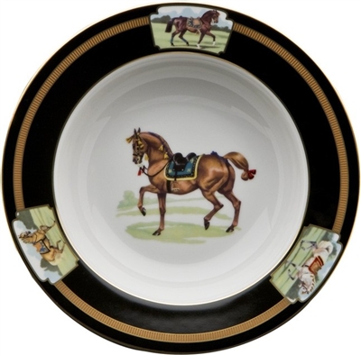 Imperial Horse Rim Soup Plate by Julie Wear