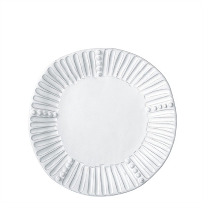 Incanto White Stripe Salad Plate by Vietri