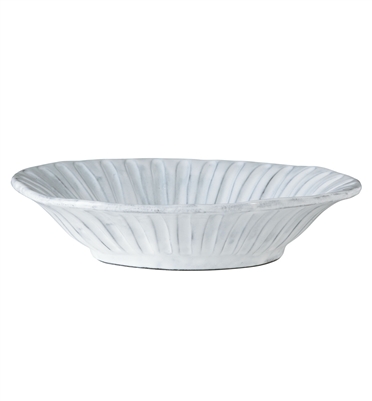 Incanto White Stripe Pasta Bowl by Vietri