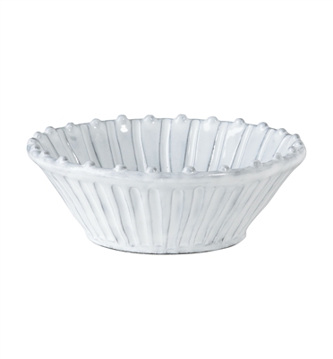Incanto White Stripe Cereal Bowl by Vietri