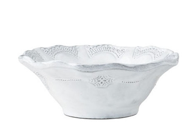 Incanto White Lace Cereal Bowl by Vietri