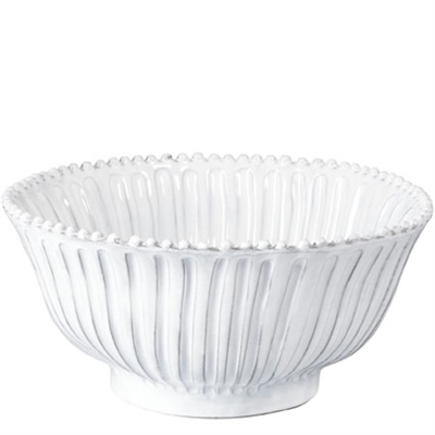 Incanto White Stripe Medium Serving Bowl by Vietri