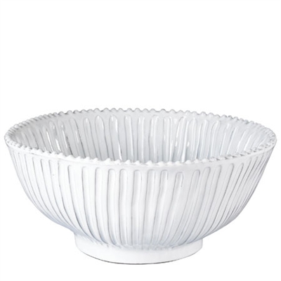 Incanto White Stripe Large Serving Bowl by Vietri