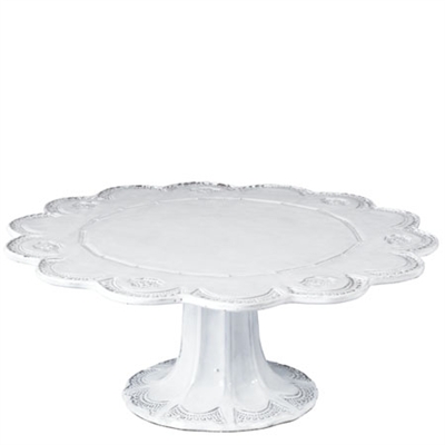 Incanto White Lace Large Cake Stand by Vietri