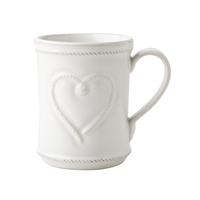 Berry and Thread Whitewash Cupfull of Love Mug by Juliska