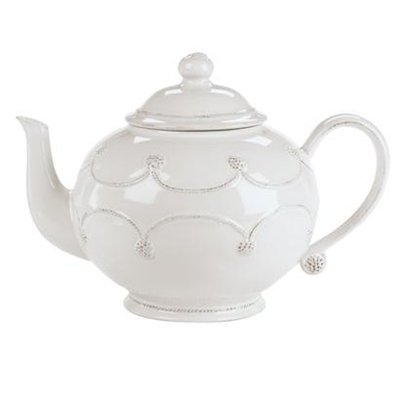 Berry and Thread White Teapot by Juliska