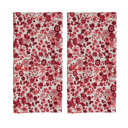 Juliska - Field of Flowers Kitchen Towel Set of 2 - Ruby