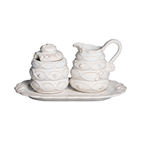 Juliska - Jardins Du Monde Creamer/Sugar Set - Whitewash