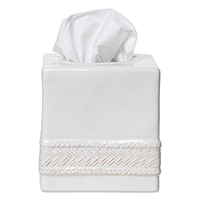 Juliska - Le Panier Tissue Cover - Whitewash