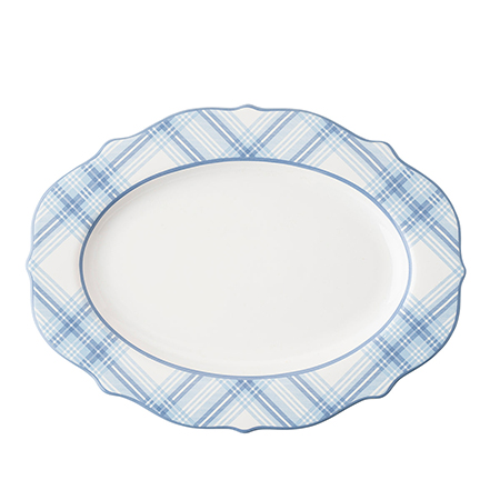 Juliska - Tartan Chambray Platter 15 in