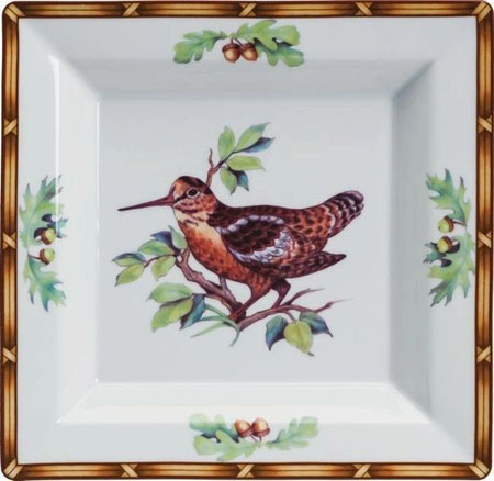 Julie Wear - gb27 - Square Tray - Woodcock - Game Birds