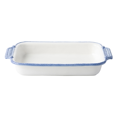 Le Panier White/Blue Rectangular Baker by Juliska