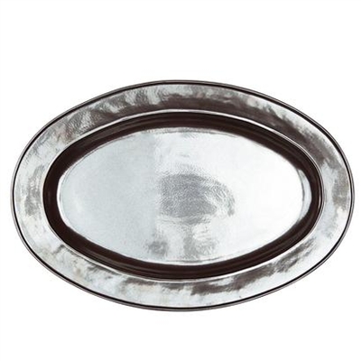 Pewter Stoneware Large Oval Platter by Juliska