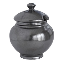 Pewter Stoneware Lidded Sugar Bowl by Juliska