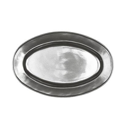 Pewter Stoneware Medium Oval Platter by Juliska