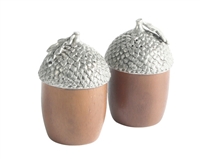 Wood Acorn Salt and Pepper Shakers by Vagabond House