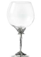 Oak Branch Entwined Stem Burgundy Glass by Vagabond House