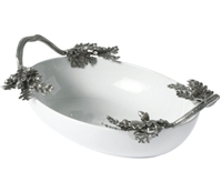 Acorn/Oak Leaf Stoneware Serving Dish by Vagabond House