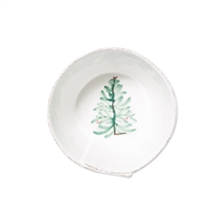 Lastra White Holiday Bowl by Vietri