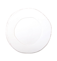 Lastra White European Dinner Plate by Vietri