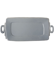 Lastra Gray Handled Rectangular Platter by Vietri