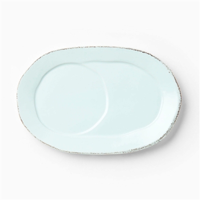 Lastra Aqua Oval Tray by VIETRI