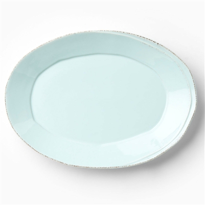 Lastra Aqua Oval Platter by VIETRI