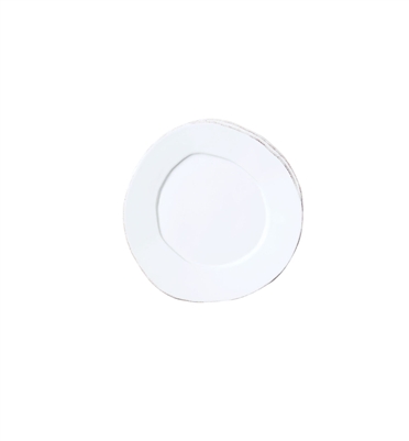Lastra White Canape Plate by VIETRI