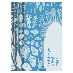 Le Jacquard Francais - LEJACQ-ABAYEMB-TEATL - Tea towel Abbaye Mer Blue 24"x31" 100% cotton