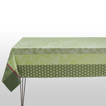 Le Jacquard Francais - LEJACQ-COTG-COATTABCLTH - Coated tablecloth Cotton - Green