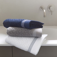 Le Jacquard Francais - LEJACQ-COUT-GUESTTL - Guest towel Couture Felt grey 12"x20" 100% cotton