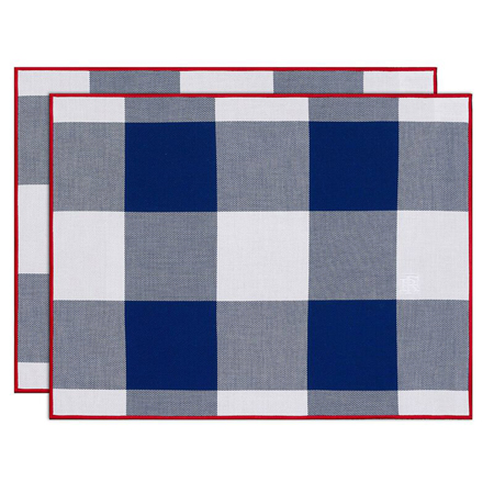 Le Jacquard Francais - LEJACQ-ELYS-PLAMAT - Box Set 2 Placemats Elysee Tricolor 19"x14" 100% cotton