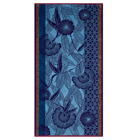 Le Jacquard Francais - LEJACQ-ORINO-BEACHTL - Beach towel Orinoco Blue 39"x79" 100% cotton