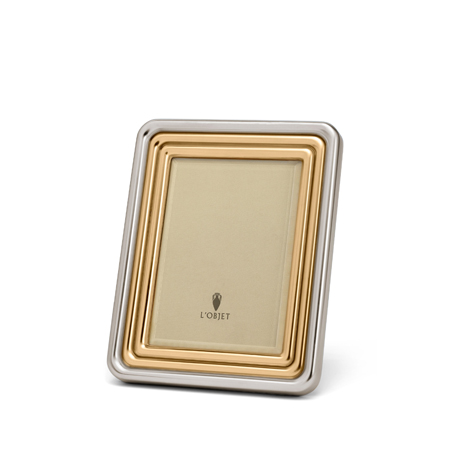 L'Objet - Concorde Photo Frame - Gold + Platinum